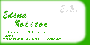 edina molitor business card